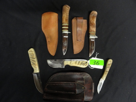 (3) JOHN TONER CUSTOM KNIVES: