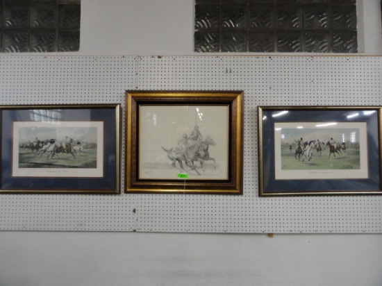 (3) POLO PRINTS & ONE POLO DRAWING: