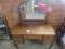 ANTIQUE WALNUT VANITY WITH SWING MIRROR,