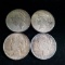 (4) PEACE SILVER DOLLARS: