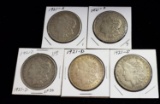 (5) 1921 MORGAN SILVER DOLLARS: