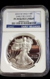 NGC GRADED PROOF 70 ULTRA CAMEO 2014 W SILVER EAGLE
