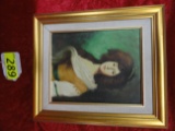 OIL PORTRAIT OF A LADY, SIGNED POLLANR