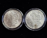 (2) BU MORGAN SILVER DOLLARS: 1889 & 1902-O