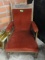 PAIR OF ART NOVEAU VELVET UPHOLSTERED CHAIRS