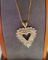 14KT GOLD AND DIAMOND HEART PENDANT & CHAIN: