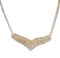 10KT WHITE GOLD AND DIAMOND CHEVRON NECKLACE