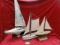 3 MODEL SAIL BOATS