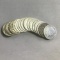 ROLL OF CIRCULATED BARBER & WALKING LIBERTY SILVER HALF DOLLARS: