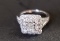 14KT WHITE GOLD AND DIAMOND RING