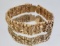 14KT YELLOW GOLD NUGGET BRACELET WEIGHING 53.4 GRAMS