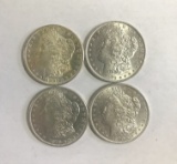 (4) VF-AU MORGAN SILVER DOLLARS: