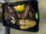 LARGE TUB OF MEN'S SHOES, MOSTLY SIZE 12 & 13