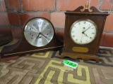 2 MANTLE CLOCKS: LINDEN -WESTMINSTER CHIME AND A TELECHRON