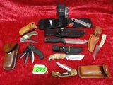 (7) SHEATH KNIVES & TOOL SET, INCLUDING BROWNING & SCHRADE