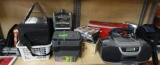 LARGE LOT (WHOLE SHELF) OF CD'S, RADIOS AND CD PLAYERS