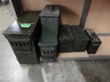 6 MILITARY METAL AMMO CANS