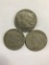 (3) PEACE SILVER DOLLARS: 1923-S, 1925, 1934-S