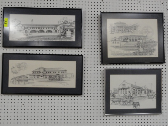 (4)   SIGNED & NUMBERED DRAWINGS OF TEXAS RAILROAD TERMINALS:
