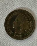 1871 INDIAN HEAD CENT, XF