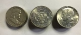 MIXED ROLL OF 20 SILVER HALF DOLLARS: