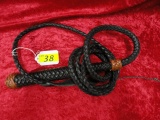 LEATHER BRAIDED BULL WHIP