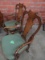 FOUR ANTIQUE QUEEN ANNE WALNUT CHAIRS: