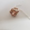 14KT ROSE GOLD AND MORGANITE HALO RING