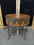 DRUM STYLE SIDE TABLE