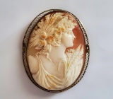 VINTAGE CAMEO BROOCH SET IN 14KT GOLD