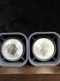 (2) ROLLS OF 25 AUSTRALIA 2015 BATTLE OF THE CORAL SEA 1/2 OZ .999 SILVER COINS