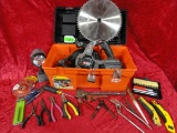 TOOL BOX WITH ASSORTED TOOLS,