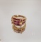 14KT YELLOW GOLD AND RUBY RING:
