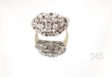 VINTAGE 14KT WHITE GOLD AND DIAMOND RING