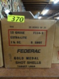 CASE OF (500) FEDERAL GOLD MEDAL TARGET LOAD SHOT SHELLS, 12 GA, 8 SHOT