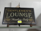 GENTLEMAN'S LOUNGE , MEMBERS ONLY SIGN