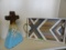 CERAMIC STANDING CROSS AND TRAY