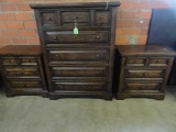 (3) PIECES CHEST OF DRAWERS AND 2 NIBHTSTANDS- EDDIE BAUER