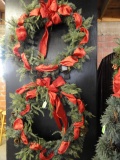 2 LARGE LIGHTED WREATHS