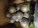 LOT OF FANCY GOLD AND SEQUIN ORNAMENTS