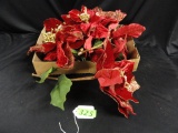 LOT OF VELVET, PEARL AND SEQUINPOINSETTIAS