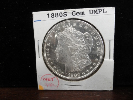 1880-S GEM DMPL MORGAN SILVER DOLLAR