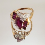 14KT GOLD, RUBY  RING: