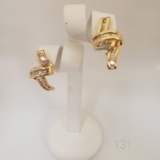 14KT GOLD AND DIAMOND EARRINGS: