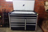 SNAP ON BLACK AND CHROME CHEST FREEZER