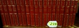 (18) RED LEATHER BOUND BOOKS - AGATHA CHRISTI SETS