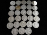 (28) CIRCULATED FRANKLIN HALF DOLLARS