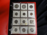 ASSORTED COINS IN RED FOLDER,