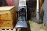 (10) STACKED AND WRAPPED MOLDED PLASTIC AND METAL STACK CHAIRS,