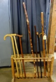 MIXED LOT OF (8) WOODEN CANES